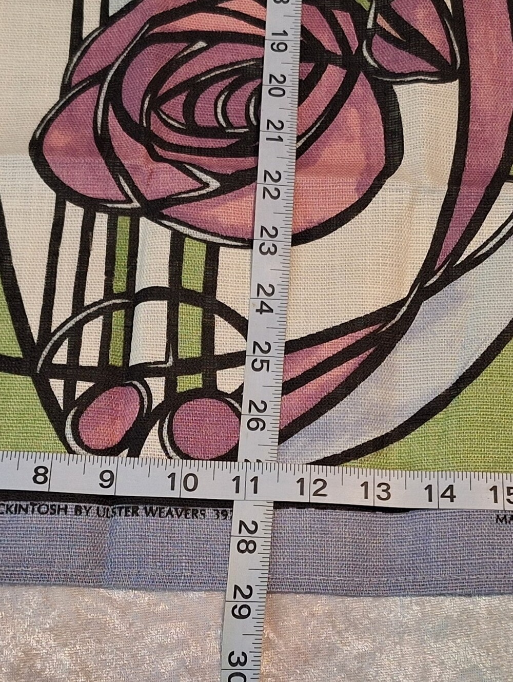 Irish Linen Tea Towel Rennie Mackintosh Rose by Ulster Weavers Art Nouveau - Picture 8 of 9
